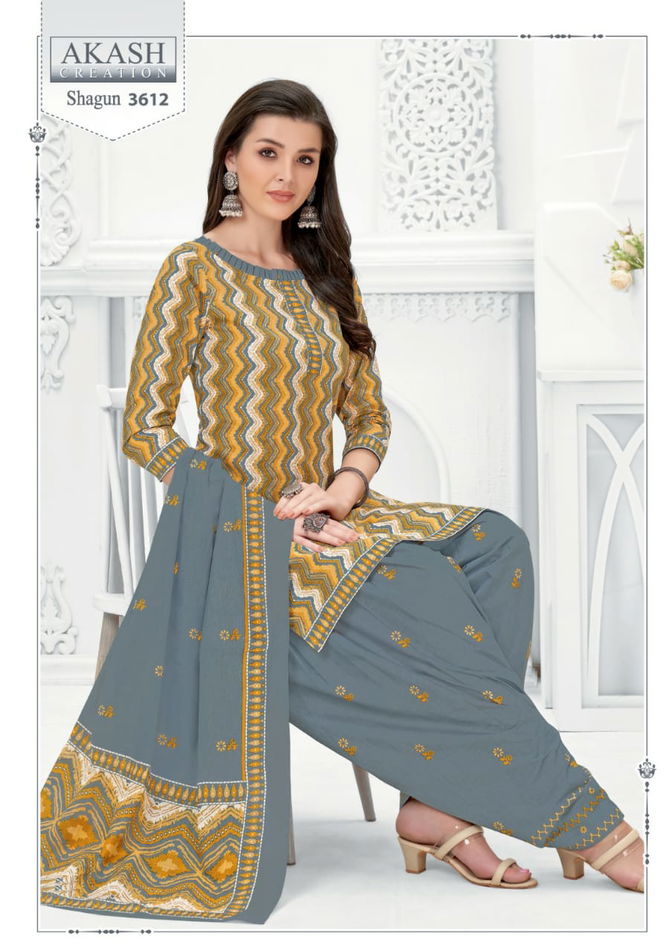 Shagun Vol 36 By Akash Printed Cotton Dress Material Catalog